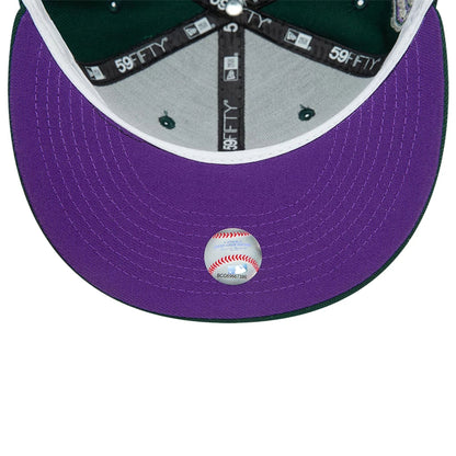 This is a Milwaukee Brewers MLB Off Season Dark Green 59FIFTY Fitted Cap 2