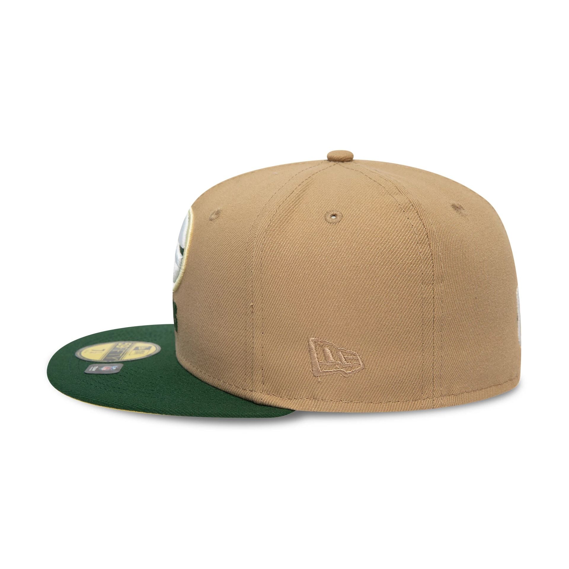 This is a Green Bay Packers NFL City Parade Dark Beige 59FIFTY Fitted Cap 4