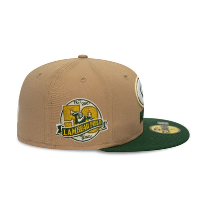 This is a Green Bay Packers NFL City Parade Dark Beige 59FIFTY Fitted Cap 3