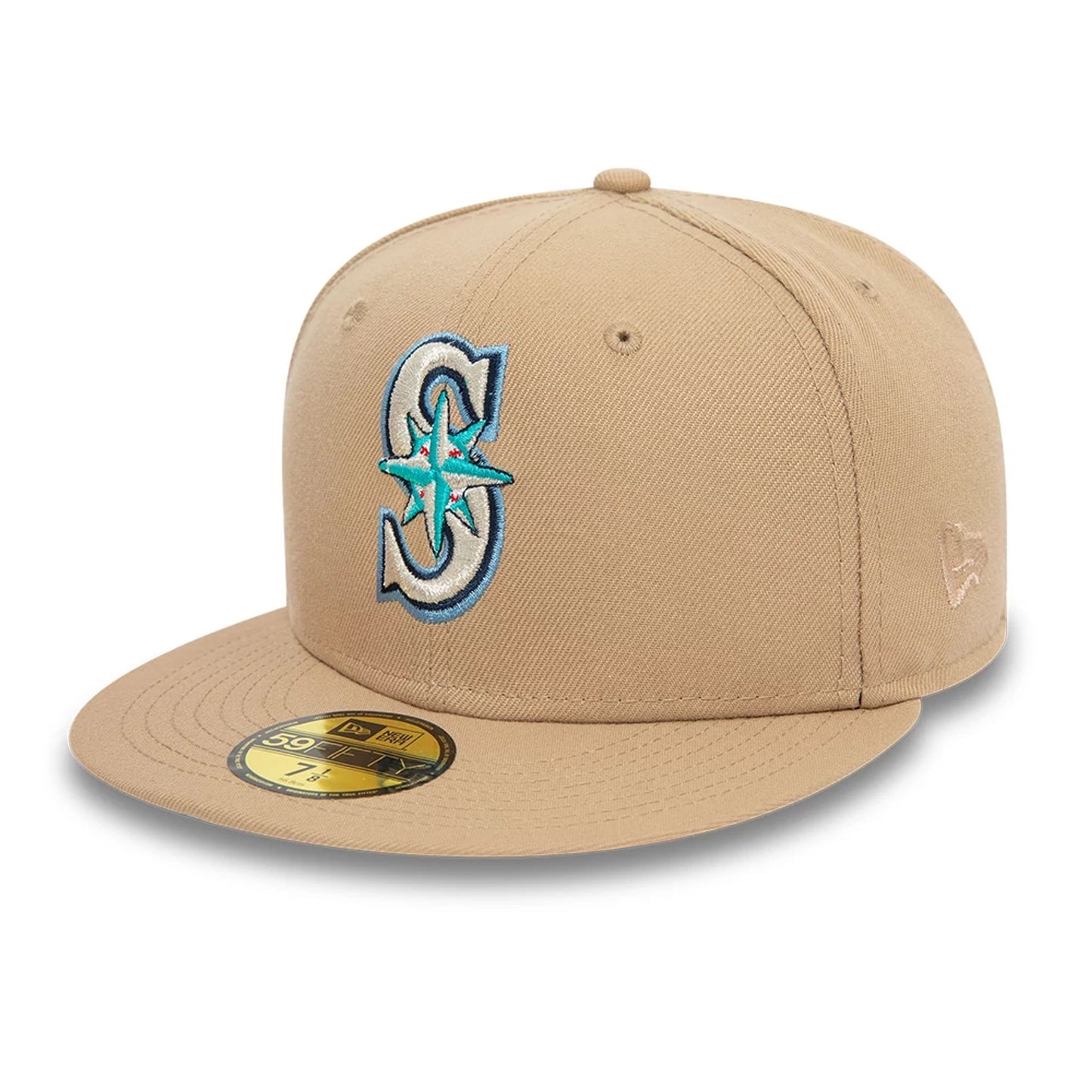 This is a Seattle Mariners MLB Blues Beige 59FIFTY Fitted Cap 6