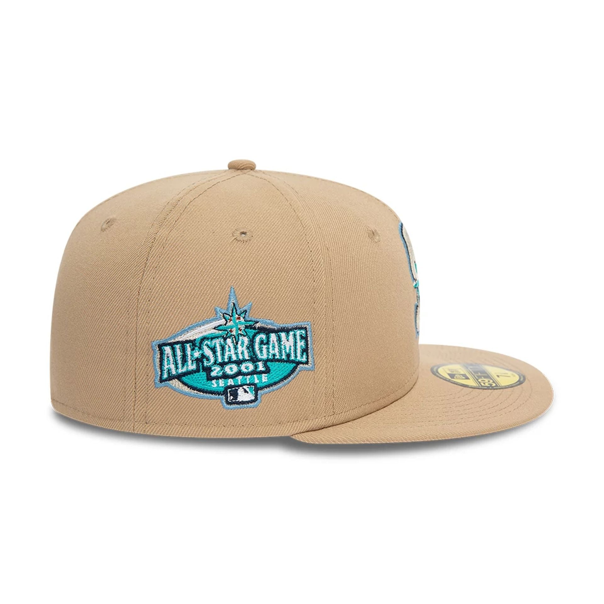 This is a Seattle Mariners MLB Blues Beige 59FIFTY Fitted Cap 4