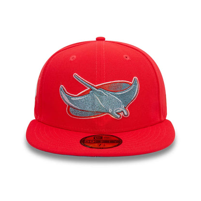 This is a Tampa Bay Rays Cooperstown Red 59FIFTY Fitted Cap 6