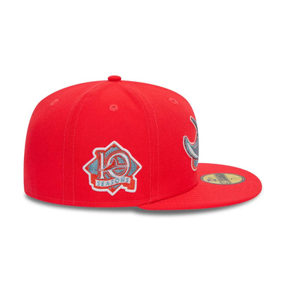 This is a Tampa Bay Rays Cooperstown Red 59FIFTY Fitted Cap 4