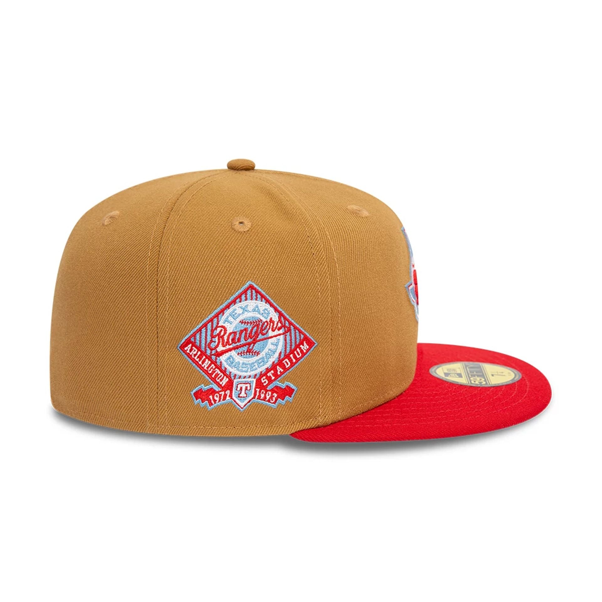 This is a Texas Rangers Cooperstown Beige 59FIFTY Fitted Cap 3