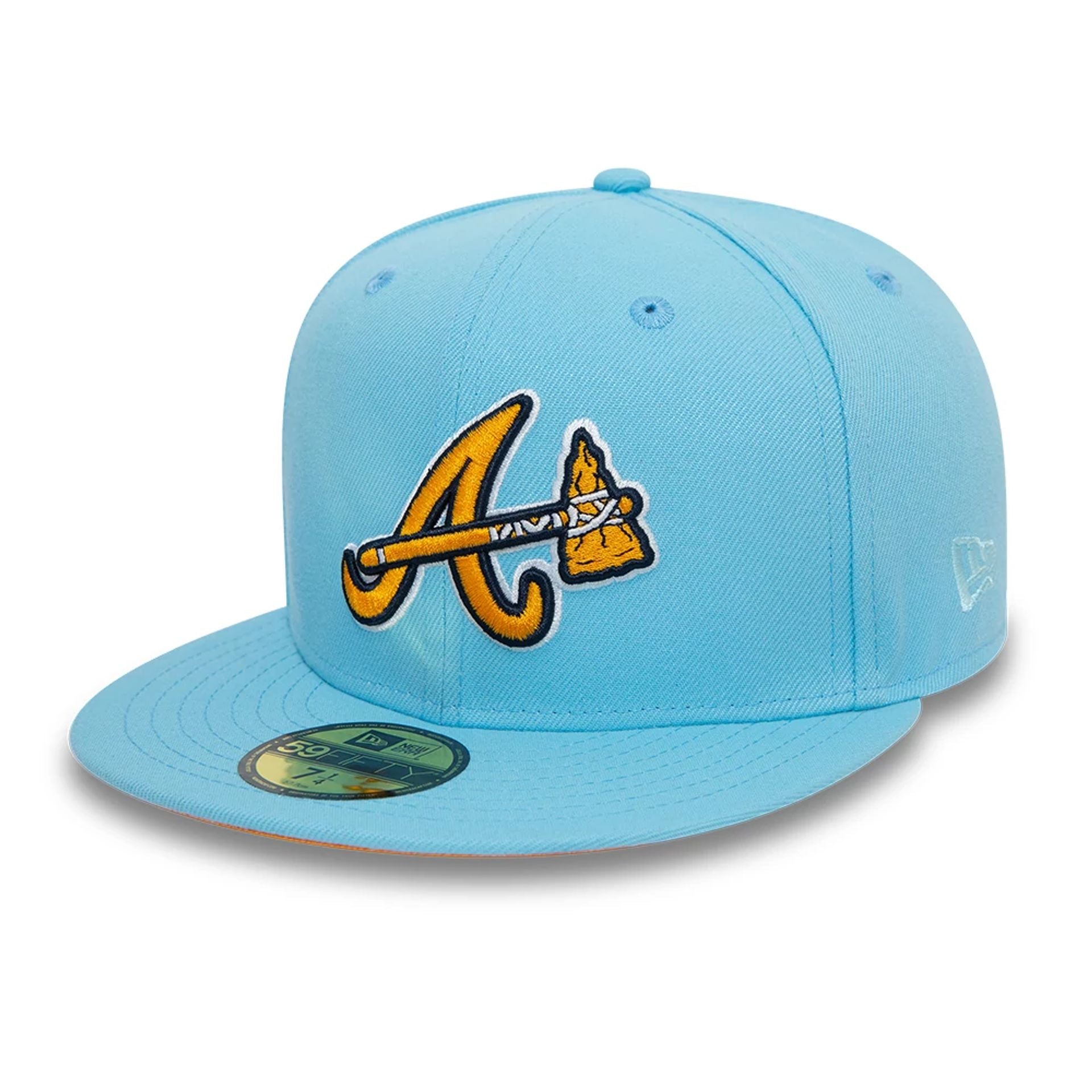 This is a Atlanta Braves MLB Blues Blue 59FIFTY Fitted Cap 6