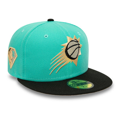 This is a Phoenix Suns NBA East To West Turquoise 59FIFTY Fitted Cap 6