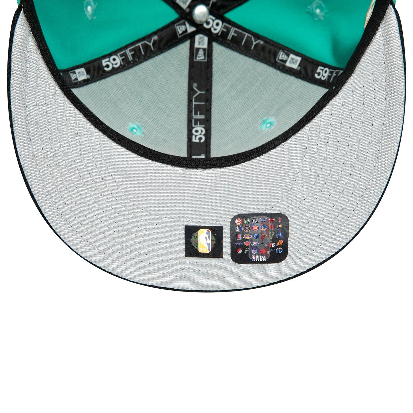 This is a Phoenix Suns NBA East To West Turquoise 59FIFTY Fitted Cap 2