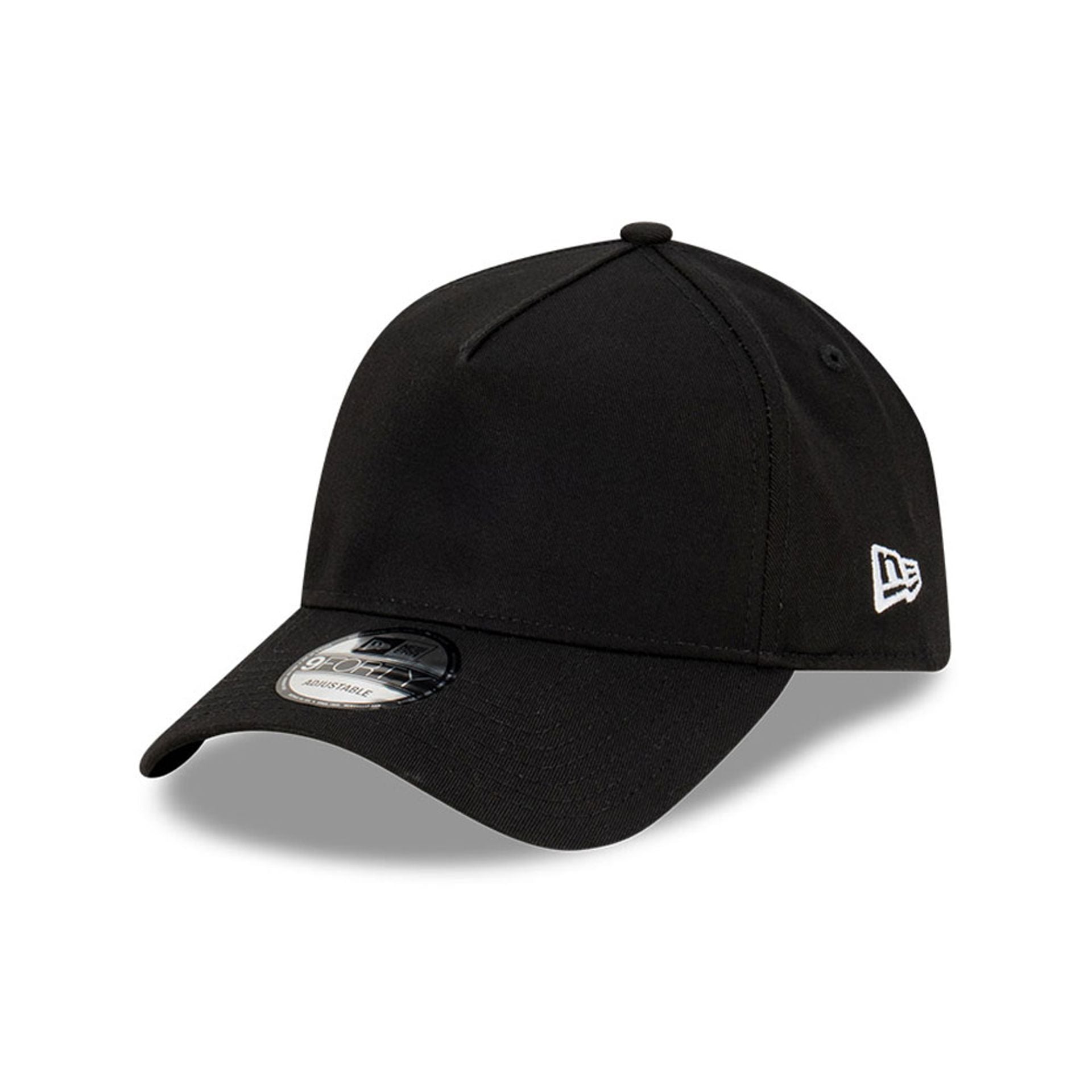 This is a New Era Black A- Frame 9FORTY Adjustable Cap 1