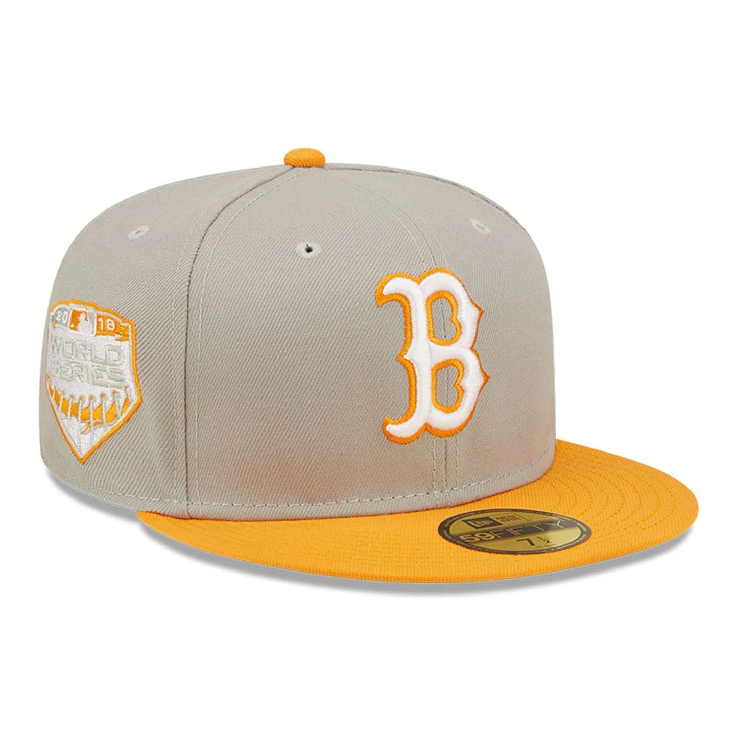 This is a Boston Red Sox Orange Soda Grey 59FIFTY Fitted Cap 1