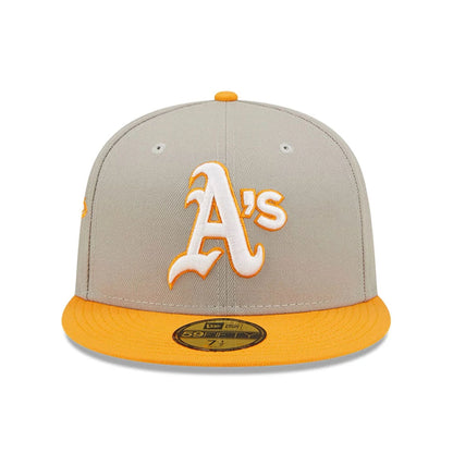 This is a Oakland Athletics Orange Soda Grey 59FIFTY Fitted Cap 3