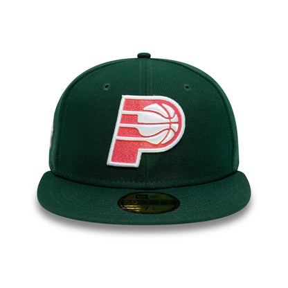 This is a Indiana Pacers NBA Classics Dark Green 59FIFTY Fitted Cap 2