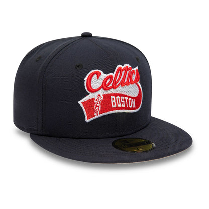 This is a Boston Celtics NBA Letter Pack Navy 59FIFTY Fitted Cap 4