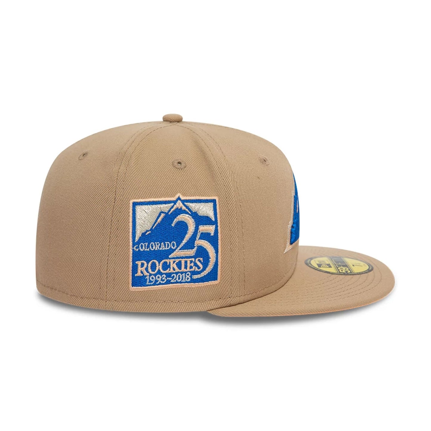 This is a Colorado Rockies Cooperstown Beige 59FIFTY Fitted Cap 3