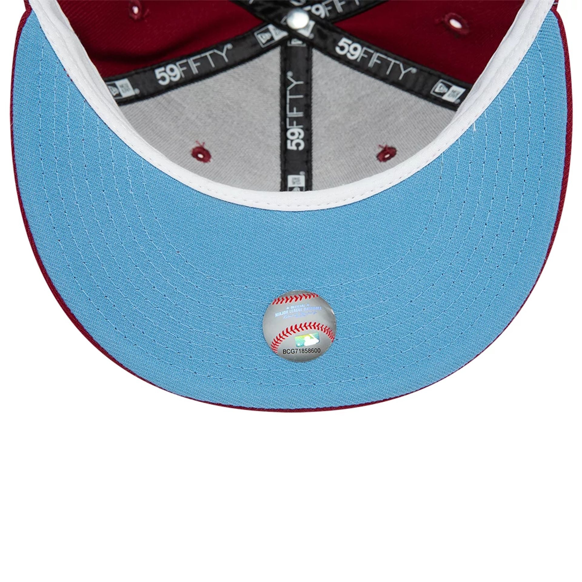 This is a Philadelphia Phillies Cooperstown Red 59FIFTY Fitted Cap 2