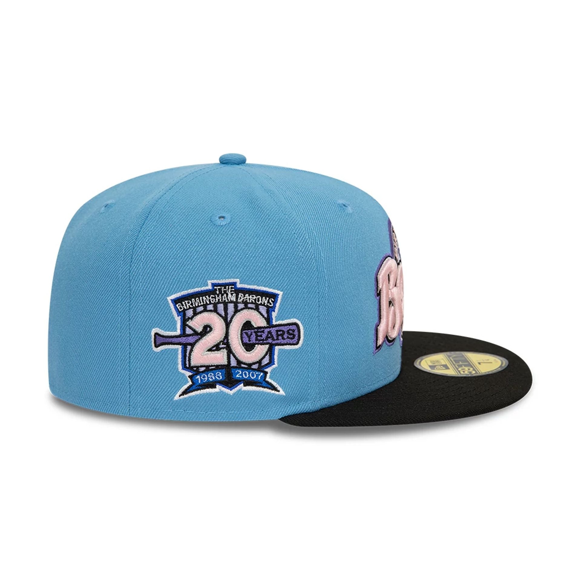 This is a Birmingham Barons MiLB Sky Blue 59FIFTY Fitted Cap 4