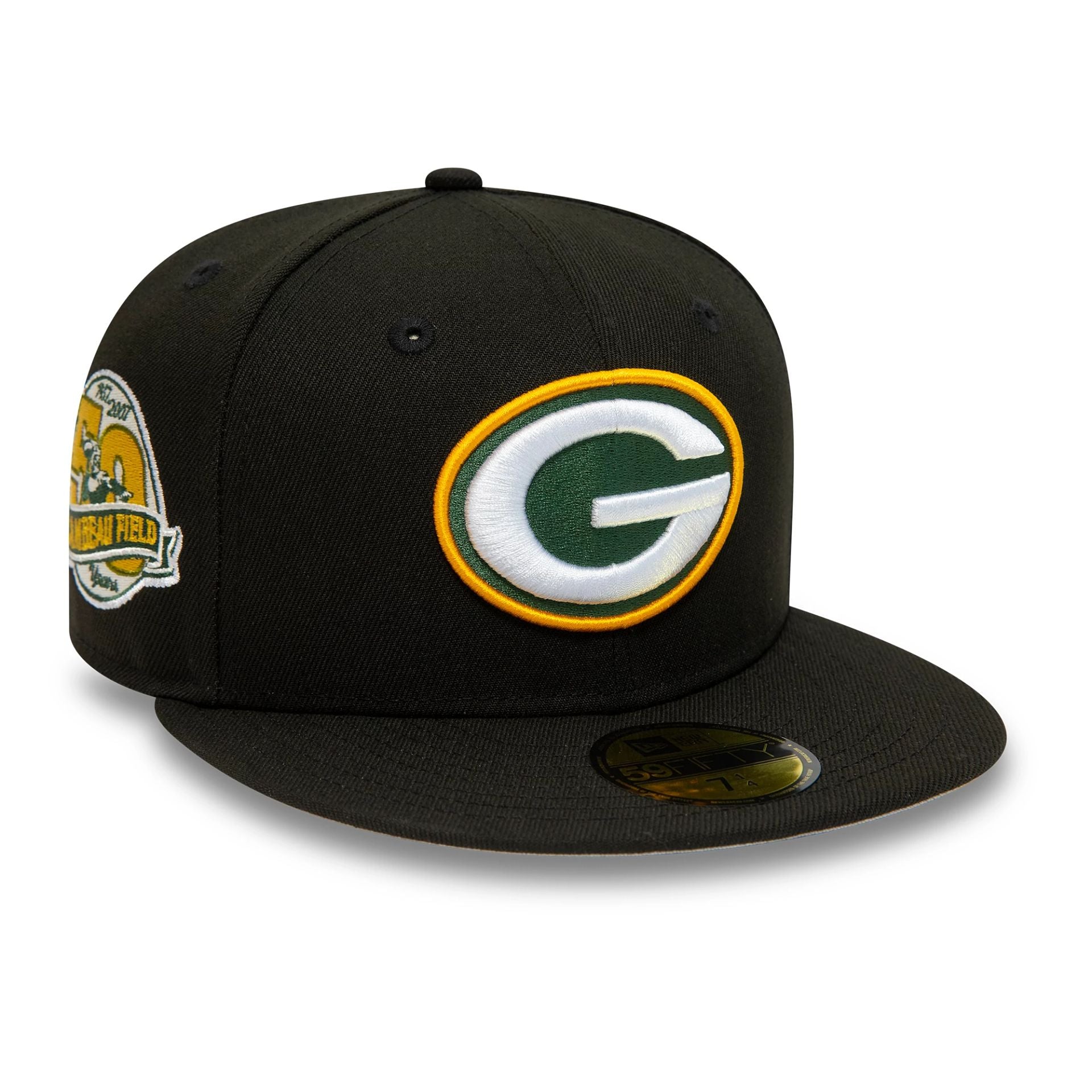 This is a Green Bay Packers NFL Teams Black 59FIFTY Cap 1