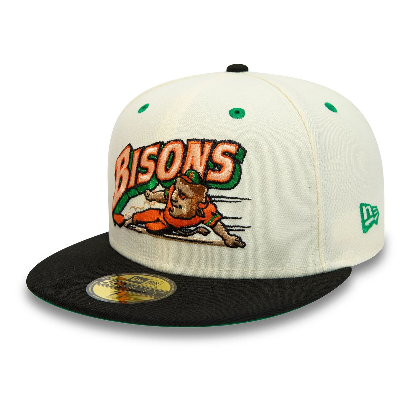 This is a Buffalo Bisons MiLB Chrome White 59FIFTY Fitted Cap 1