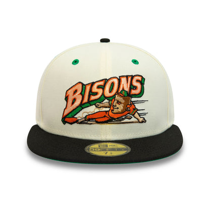 This is a Buffalo Bisons MiLB Chrome White 59FIFTY Fitted Cap 3