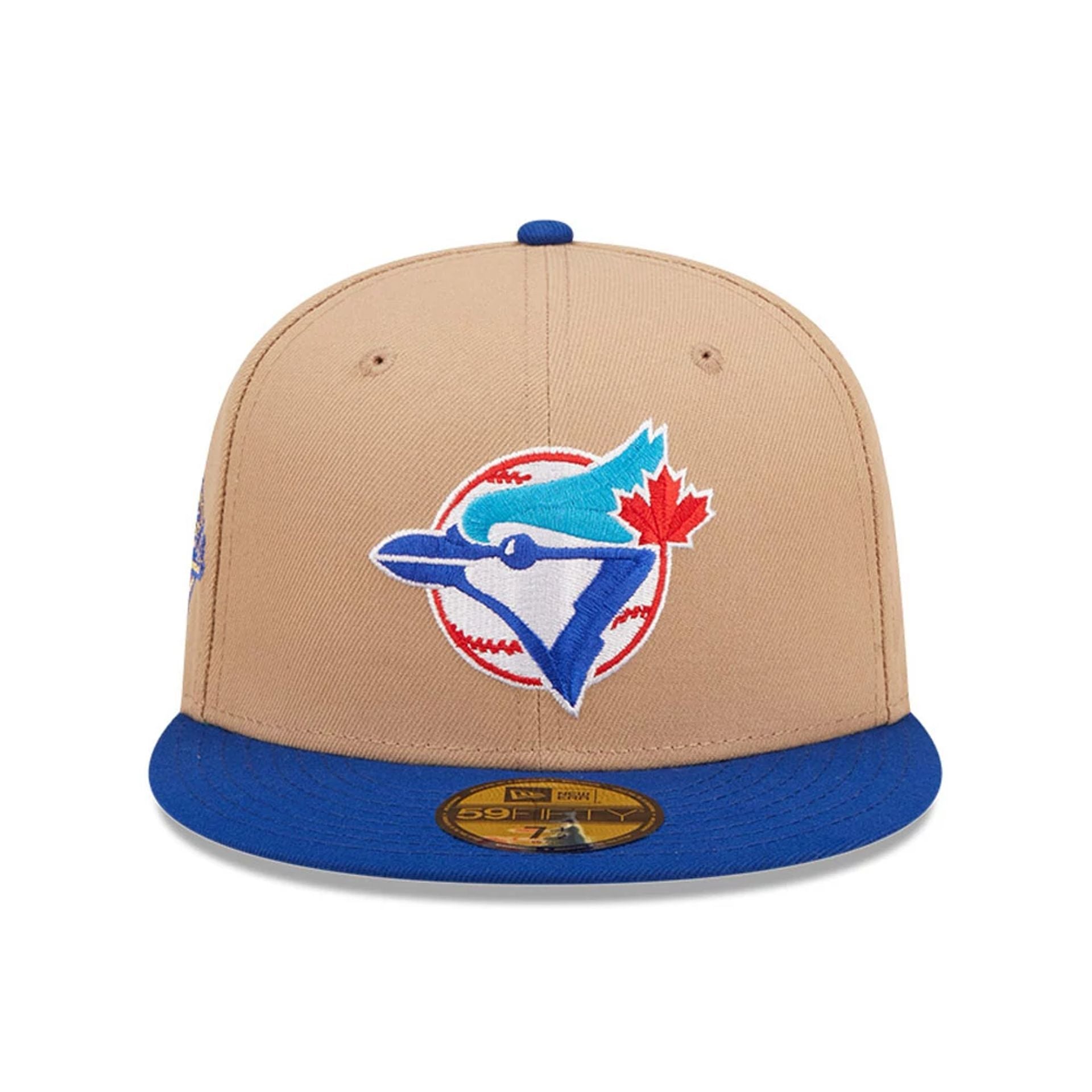 This is a Toronto Blue Jays MLB Blue Jays Fans Light Beige 59FIFTY Fitted Cap 4