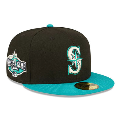 This is a Seattle Mariners 2001 All Star Game Black 59FIFTY Fitted Cap 1