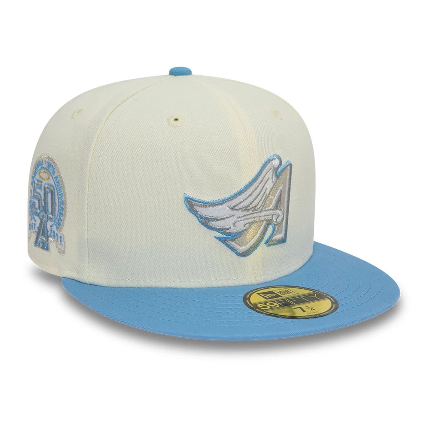 This is a Anaheim Angels Off White 59FIFTY Fitted Cap 1