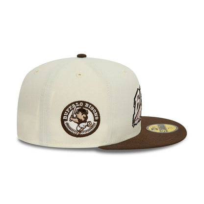 This is a Buffalo Bisons MiLB Off White 59FIFTY Fitted Cap 4