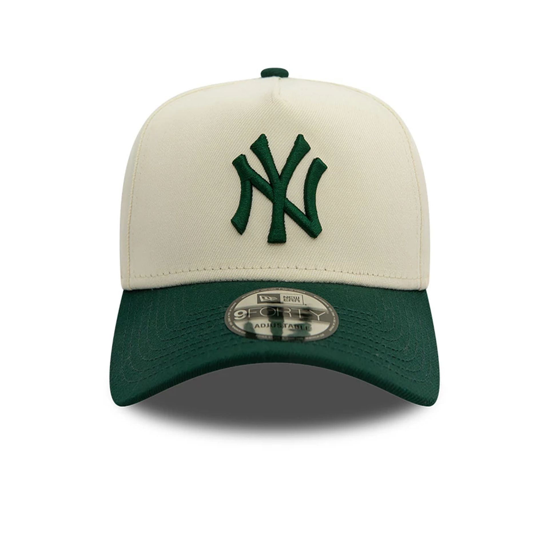 This is a New York Yankees MLB Off White A-Frame 9FORTY Adjustable Cap 7