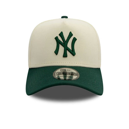 This is a New York Yankees White A-Frame Trucker Cap 3