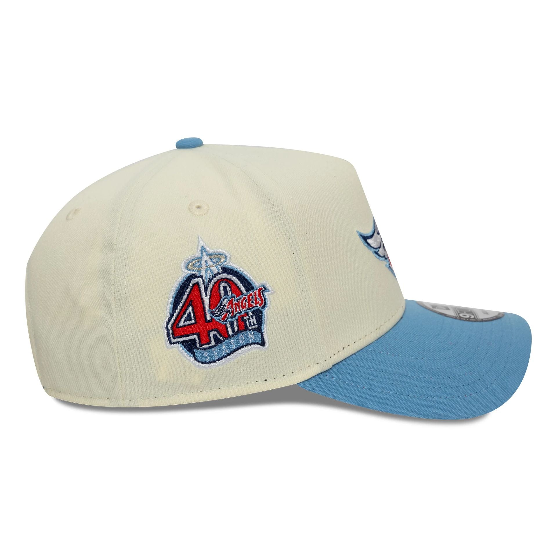 This is a LA Angels MLB Pastel Light Beige 9FORTY A-Frame Adjustable Cap 7