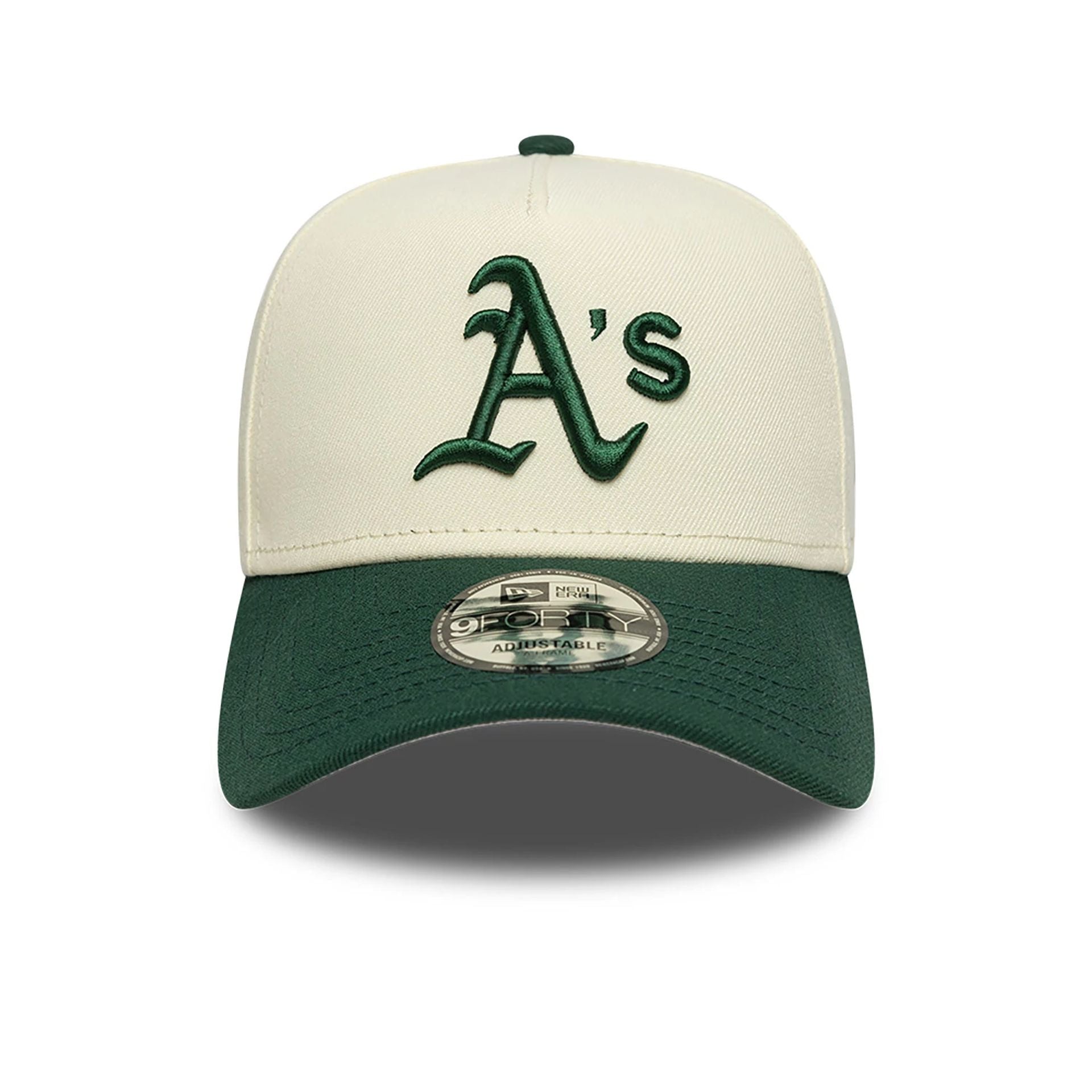 This is a Oakland Athletics Chrome And Dark Green White 9FORTY A-Frame Adjustable Cap 3