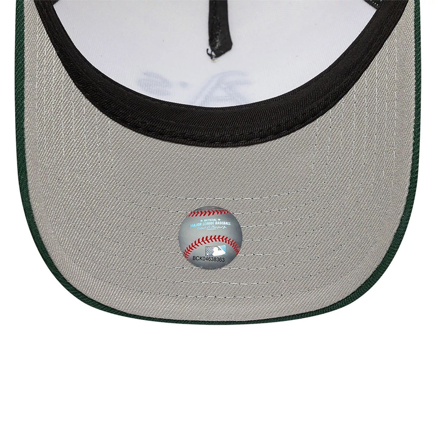 This is a Oakland Athletics Chrome And Dark Green White 9FORTY A-Frame Adjustable Cap 2