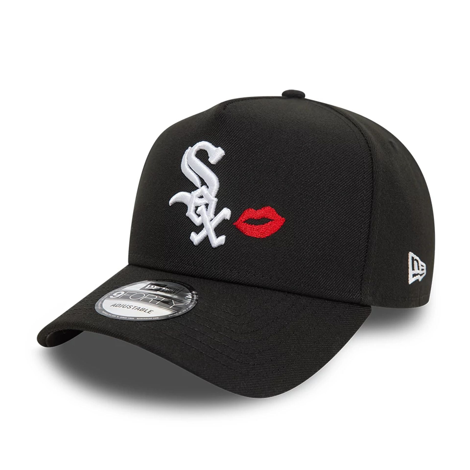 This is a Chicago White Sox Lips Black 9FORTY A-Frame Cap 1