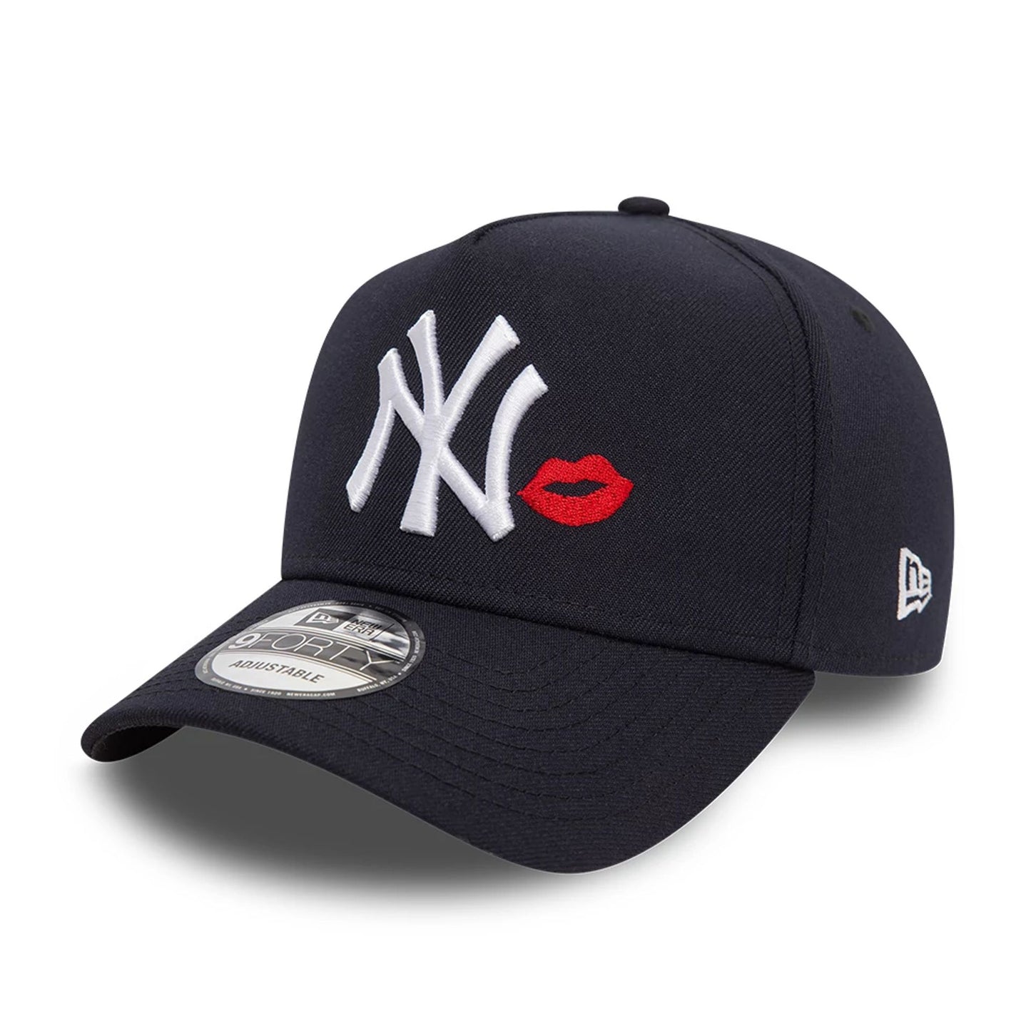 This is a New York Yankees Lips Navy 9FORTY A-Frame Cap 4