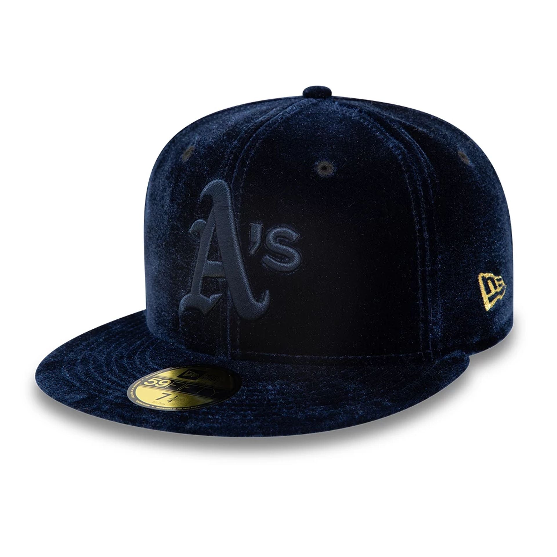 This is a Oakland Athletics Midnight Velour Navy 59FIFTY Fitted Cap 2