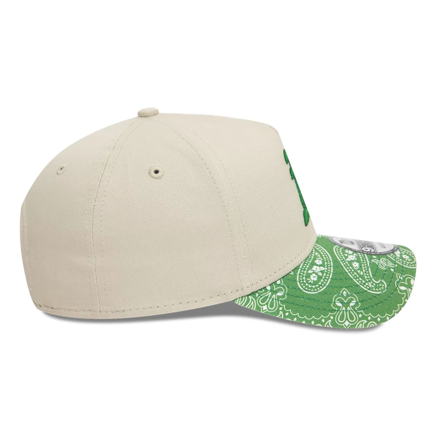 This is a Oakland Athletics Pastel Paisley Light Beige 9FORTY A-Frame Adjustable Cap 4