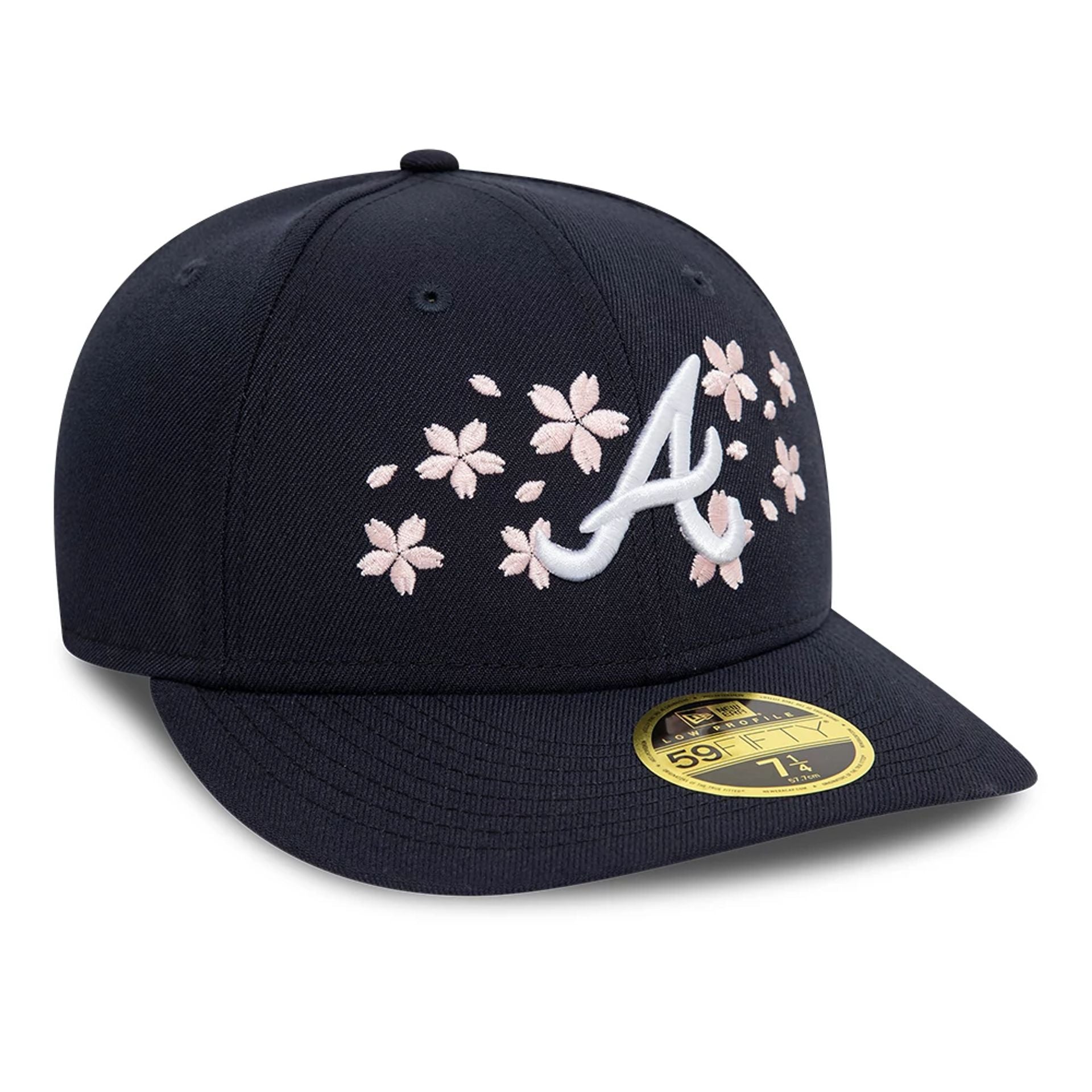 This is a Atlanta Braves Cherry Blossom Navy Low Profile 59FIFTY Fitted Cap 7