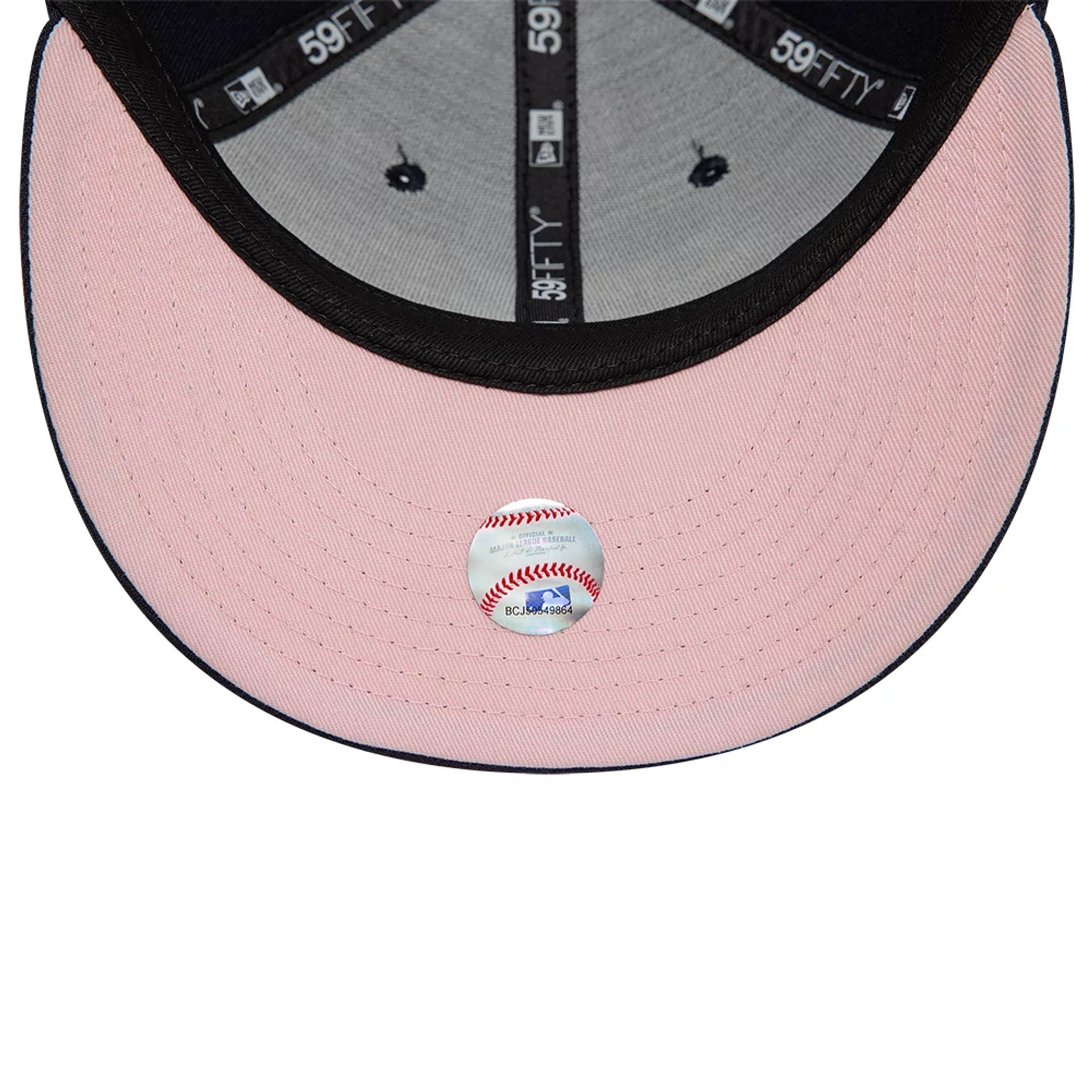 This is a Atlanta Braves Cherry Blossom Navy Low Profile 59FIFTY Fitted Cap 2