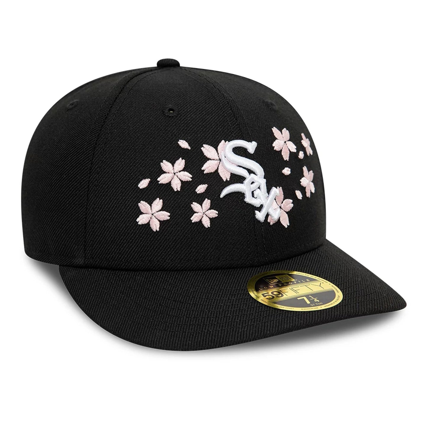 This is a Chicago White Sox Cherry Blossom Black Low Profile 59FIFTY Fitted Cap 7