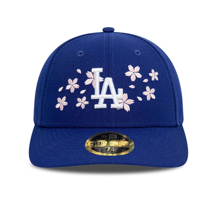 This is a LA Dodgers Cherry Blossom Dark Blue Low Profile 59FIFTY Fitted Cap 6