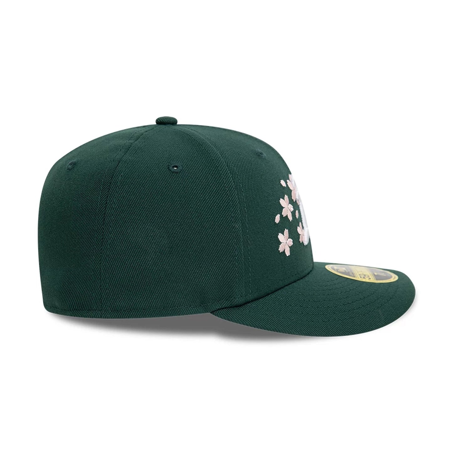 This is a Oakland Athletics Cherry Blossom Dark Green Low Profile 59FIFTY Fitted Cap 3