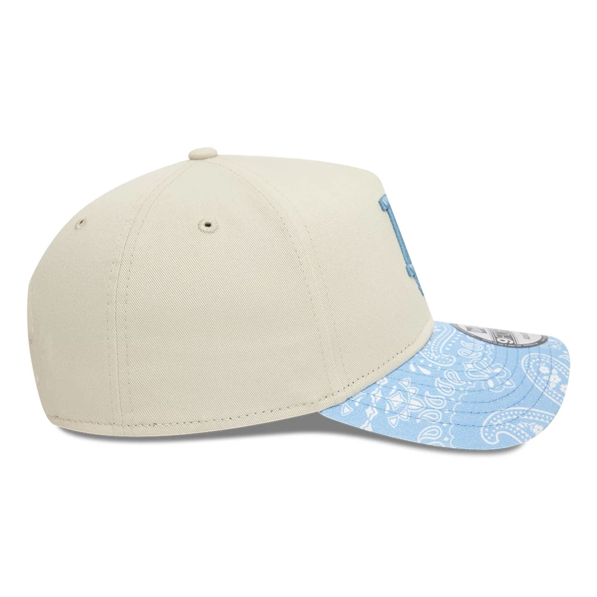 This is a LA Dodgers Pastel Paisley Light Beige 9FORTY A-Frame Adjustable Cap 4