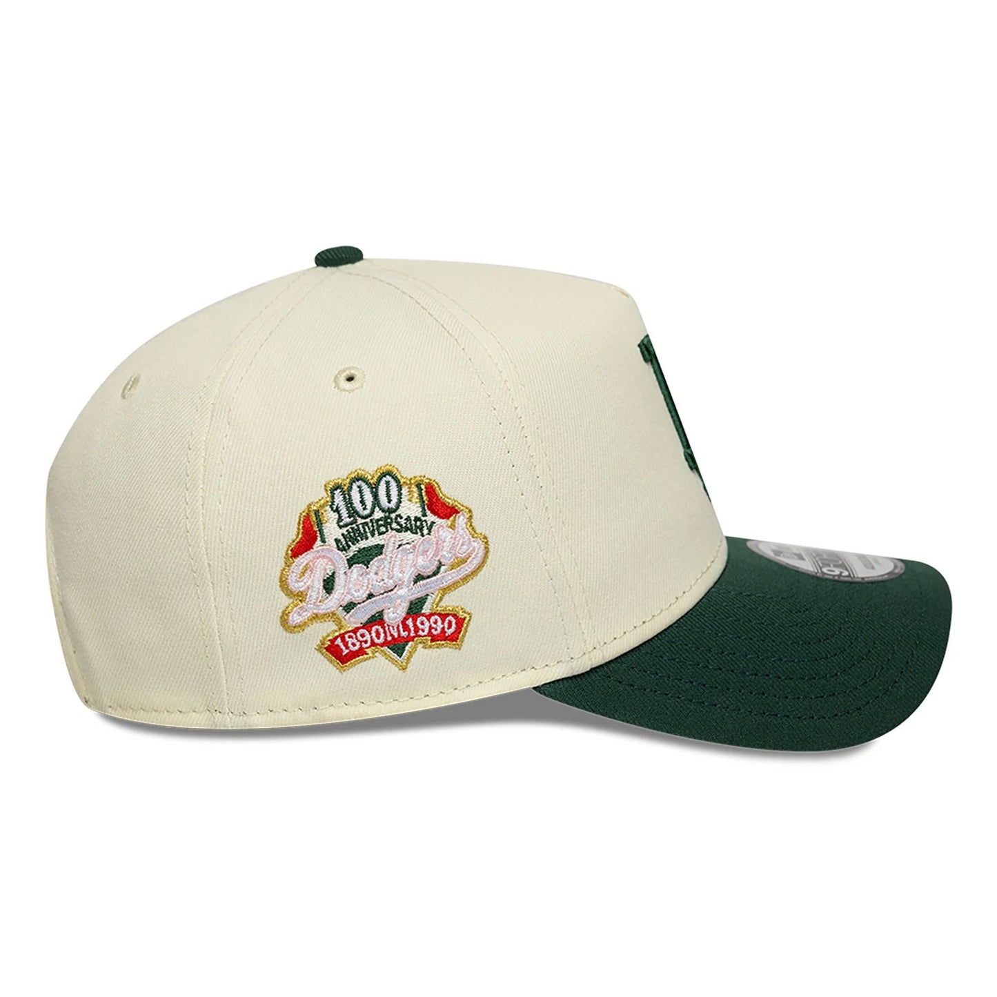 This is a LA Dodgers Chrome And Dark Green White 9FORTY A-Frame Adjustable Cap 6