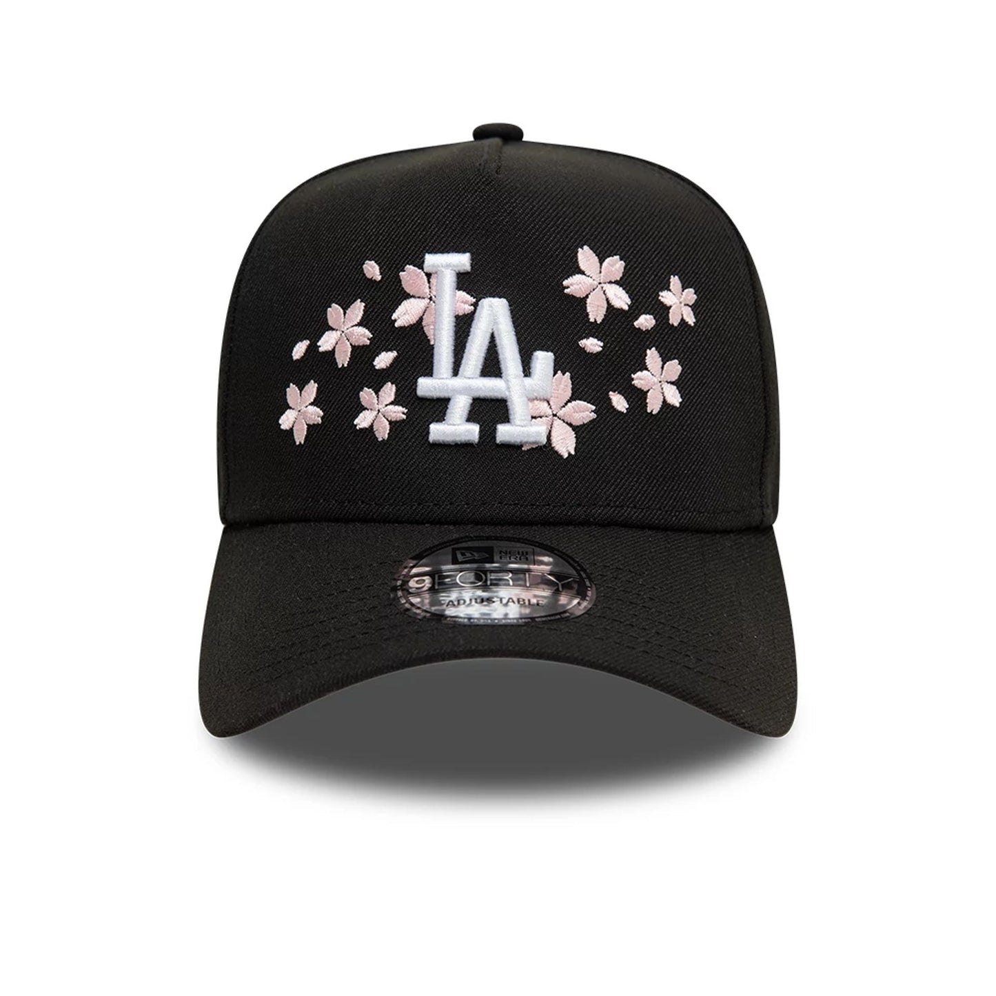 This is a LA Dodgers Cherry Blossom Black 9FORTY A-Frame Adjustable Cap 3