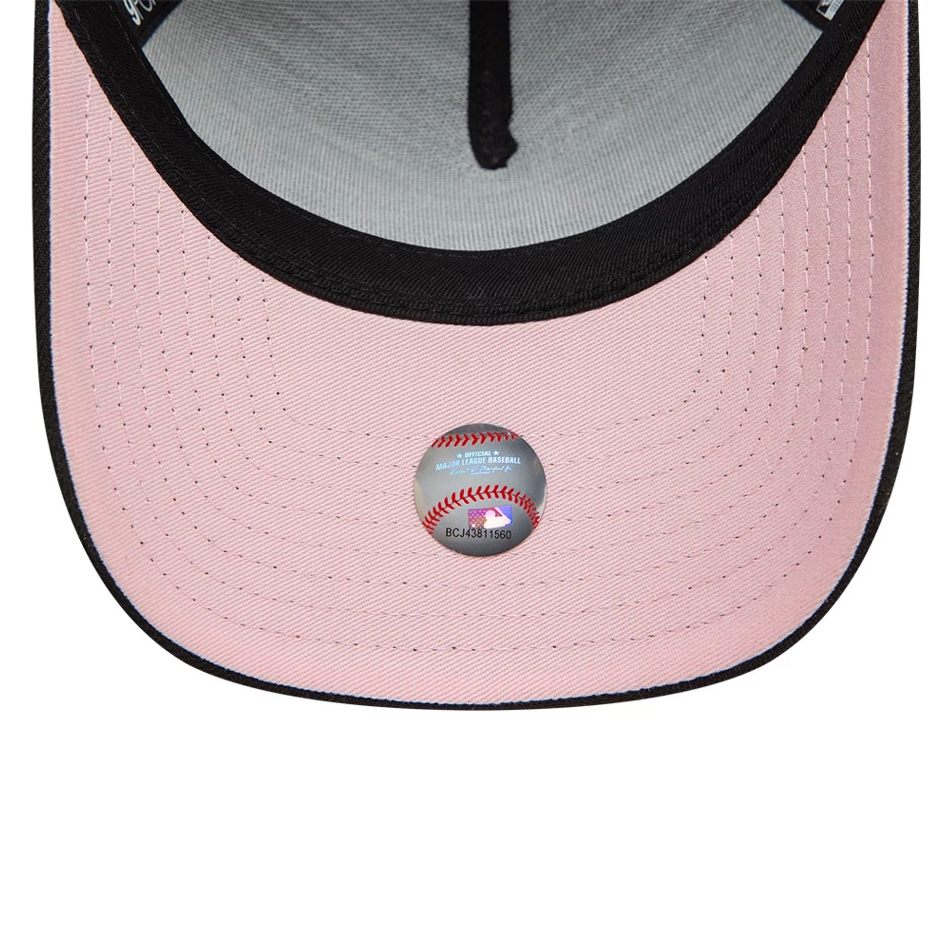 This is a LA Dodgers Cherry Blossom Black 9FORTY A-Frame Adjustable Cap 2