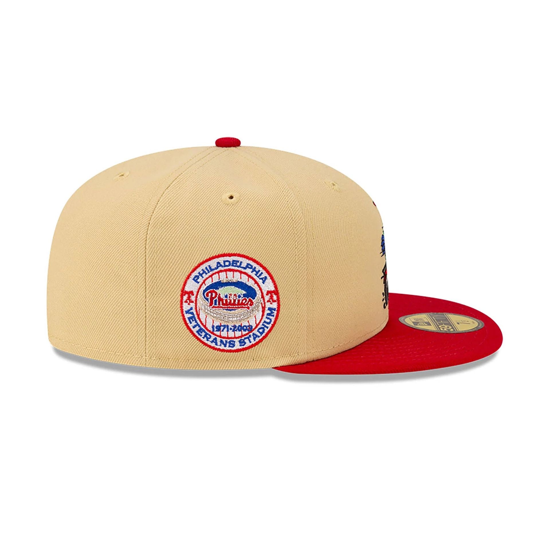 This is a Philadelphia Phillies MLB Mascots Vegas Gold 59FIFTY Fitted Cap 6