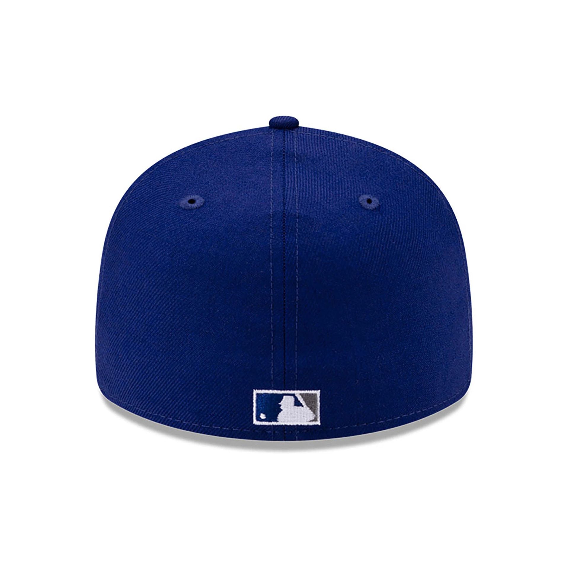 This is a Brooklyn Dodgers MLB Team Logo Dark Blue Low Profile 59FIFTY Fitted Cap 5