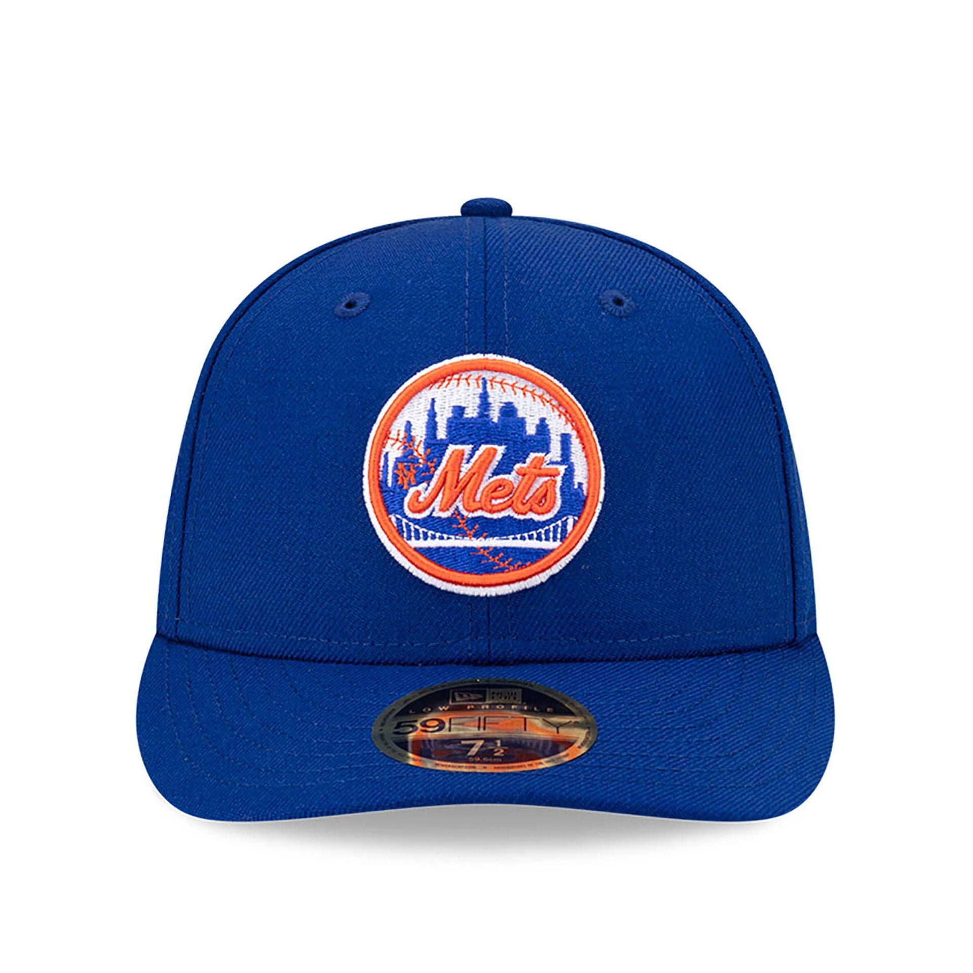 This is a New York Mets MLB Team Logo Blue Low Profile 59FIFTY Fitted Cap 3