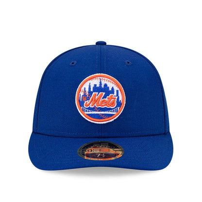 This is a New York Mets MLB Team Logo Blue Low Profile 59FIFTY Fitted Cap 3