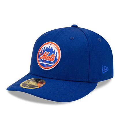 This is a New York Mets MLB Team Logo Blue Low Profile 59FIFTY Fitted Cap 4