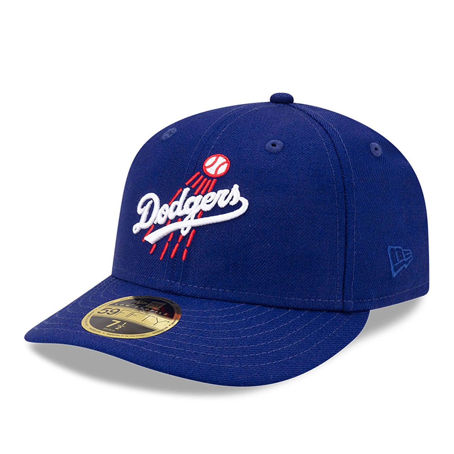 This is a LA Dodgers MLB Team Logo Dark Blue Low Profile 59FIFTY Fitted Cap 4